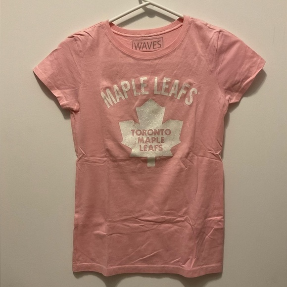 Maple Leafs Pink Tee Youth Size L NWOT - Picture 2 of 6